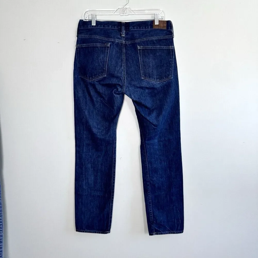 J Crew 484 Jeans Mens 31x30 Blue Dark Wash Slim Denim Cotton Mid Rise